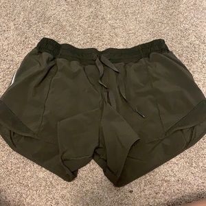 lululemon shorts dark green size 8 4”